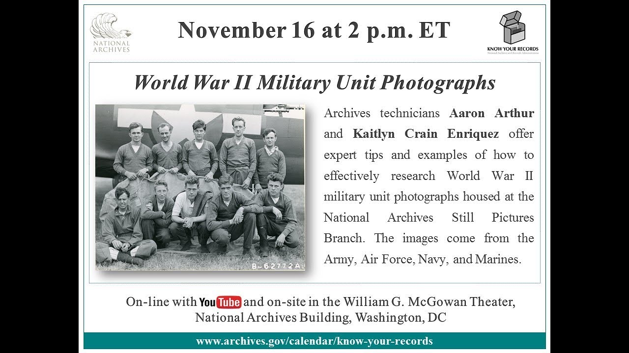 World War II Military Unit Photographs (2017 Nov 16)