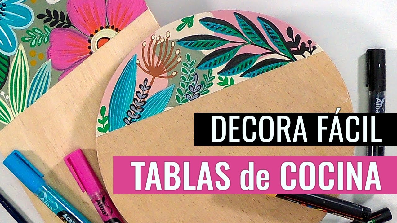 DIY - DECORA FÁCIL TABLAS de MADERA / TABLAS de COCINA / PLATOS de MADERA