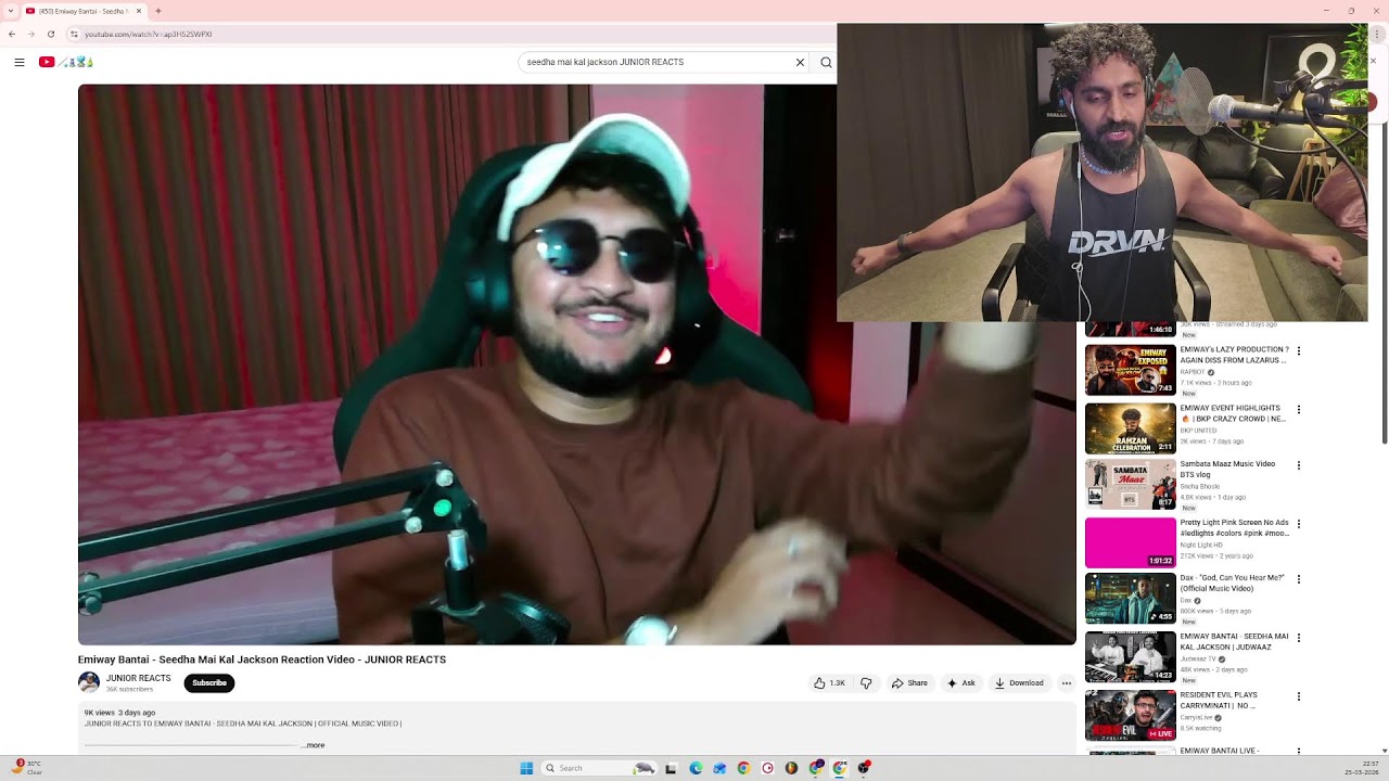 EMIWAY BANTAI LIVE - SEEDHA MAI KAL JACKSON REACTION 2