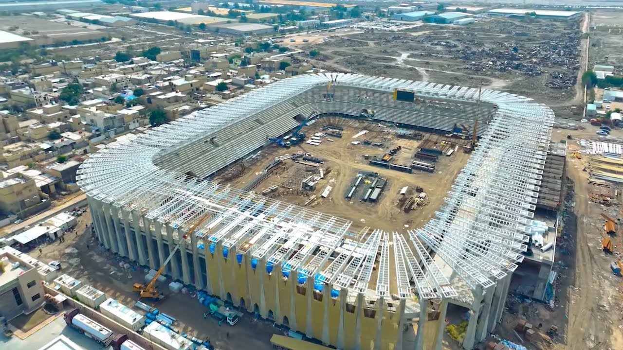 إنجاز 73 % في مشروع ملعب الإدارة المحلية في الناصرية ذي قار | Nasiriyah Local Administration Stadium
