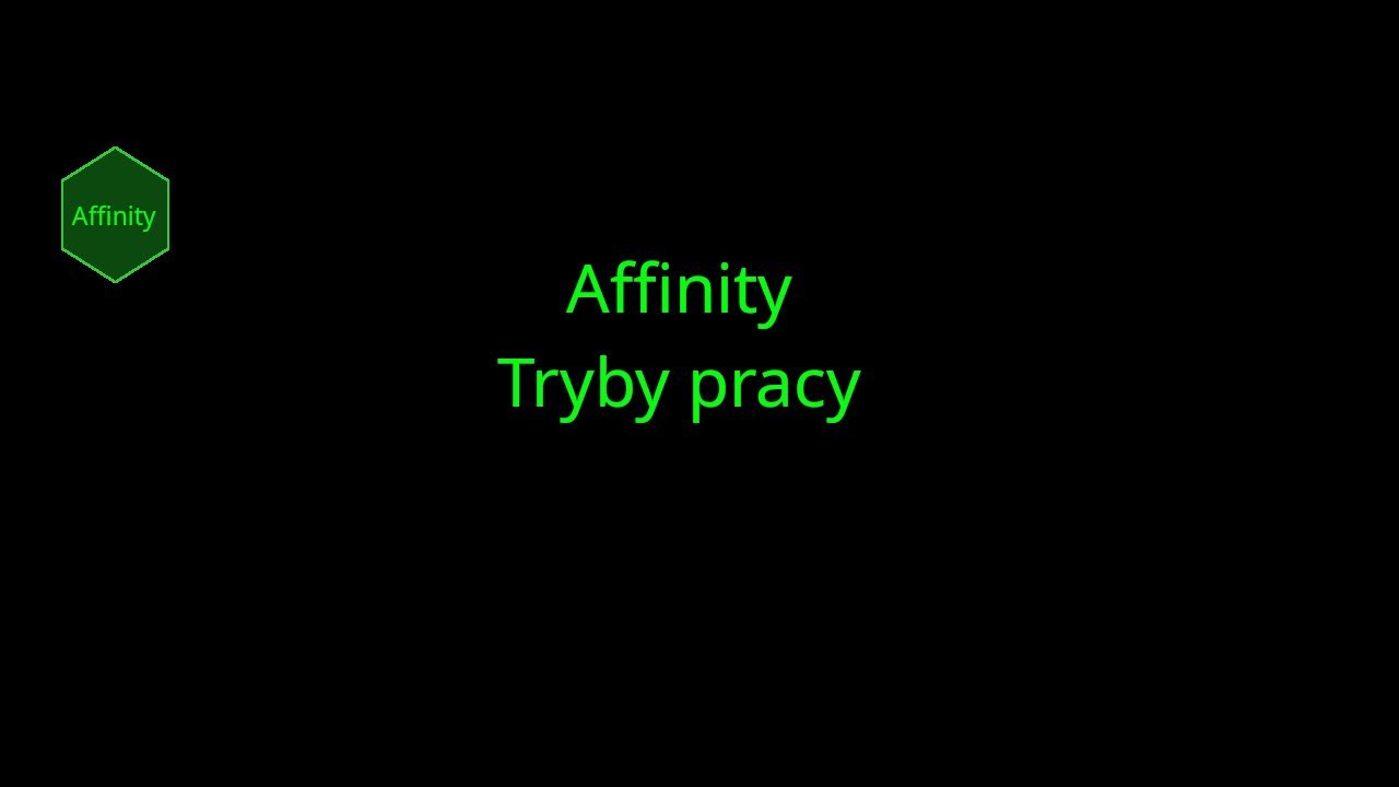 Affinity Tryby pracy