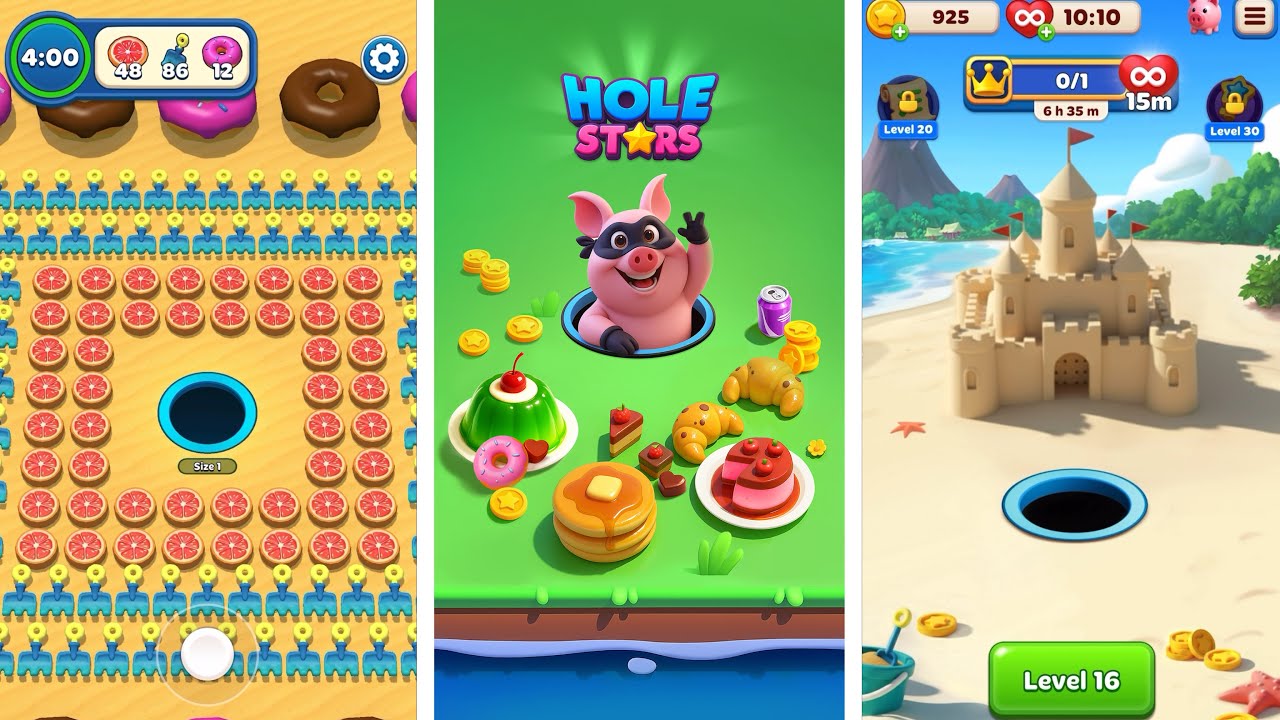 Hole Stars: Puzzle Game Levels 1-20 Gameplay 