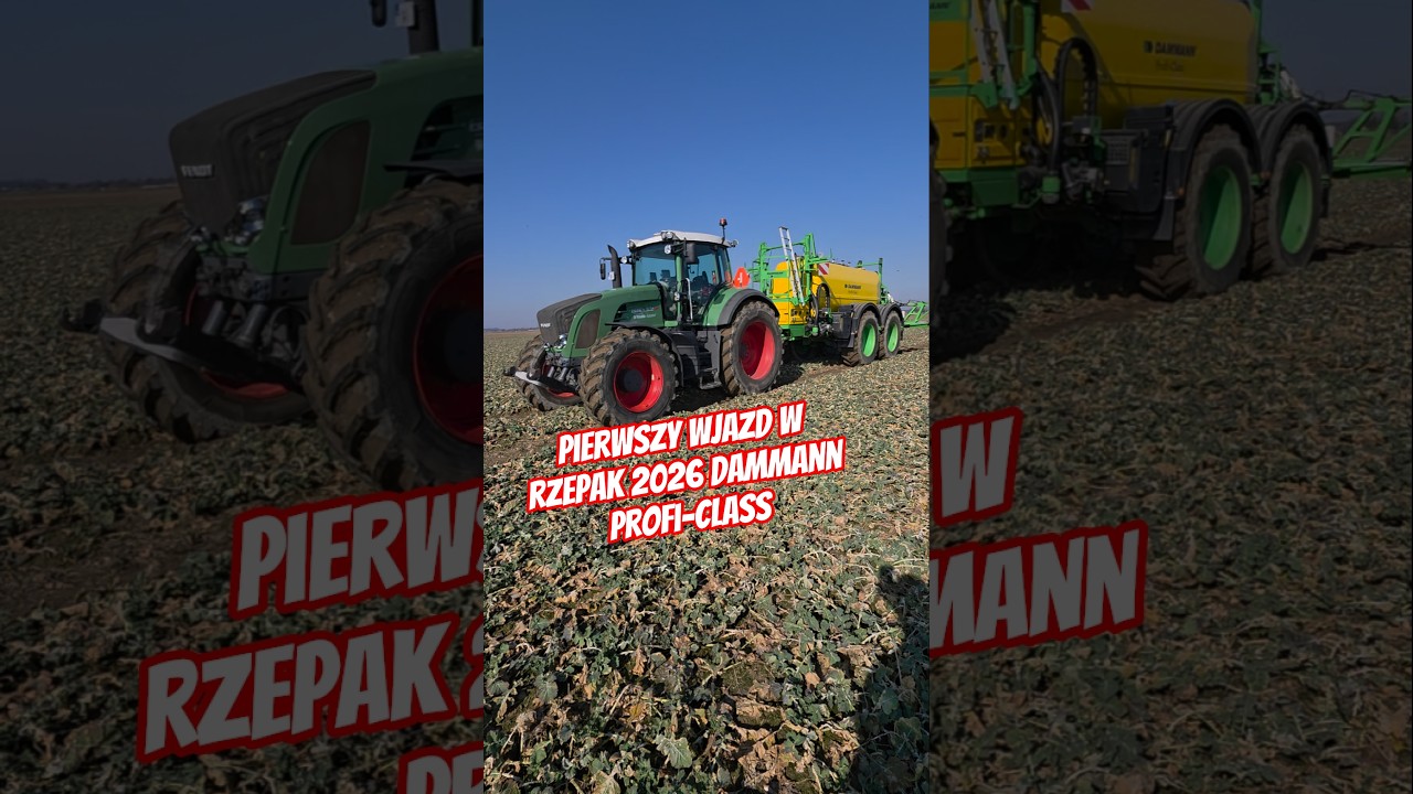 pierwszy oprysk rzepaku 2026 opryskiwaczem Dammann Profi-class#caseagrosypek#farming #youtubeshorts