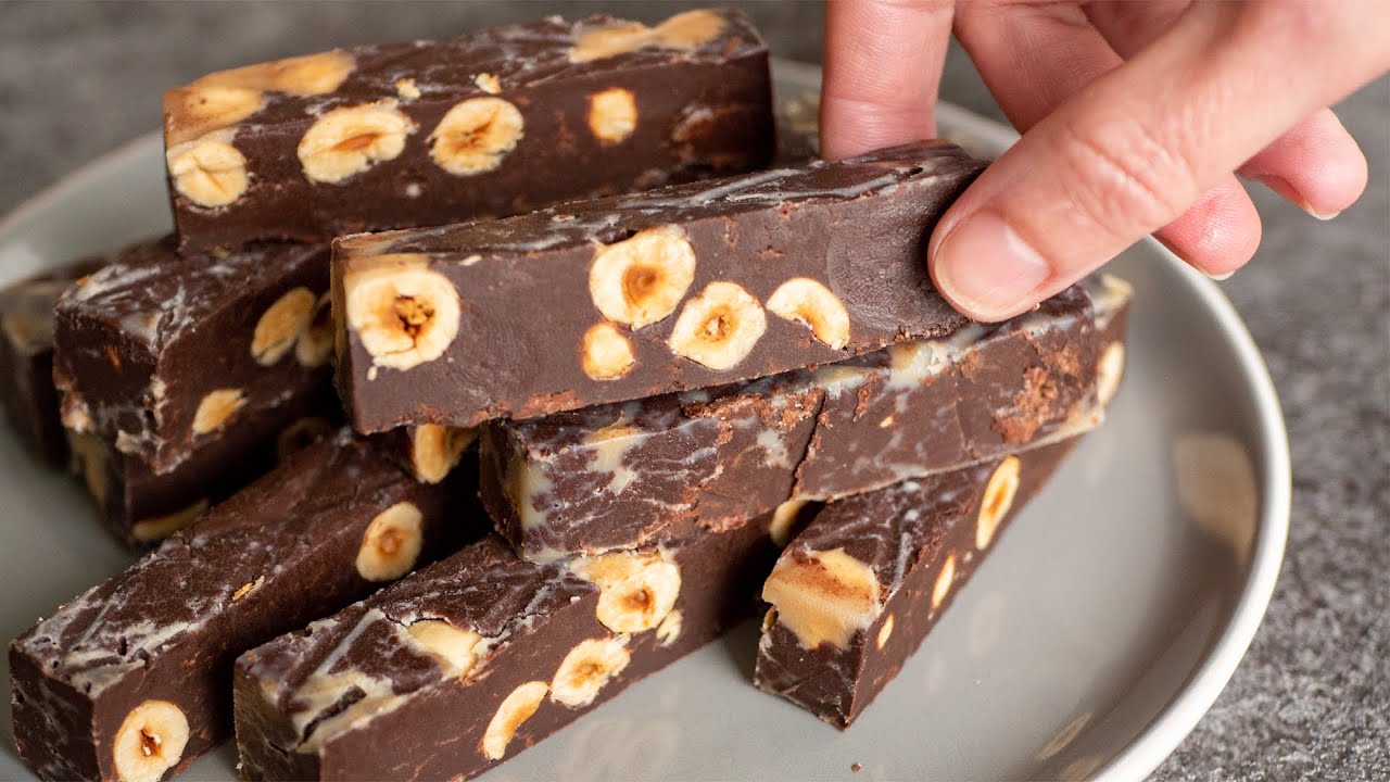 3 Ingredient Chocolate nougat for holidays and Christmas
