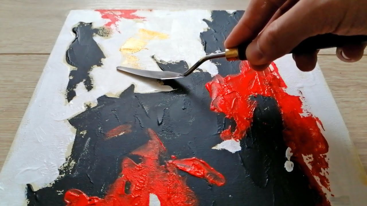 Paint Abstract Like Clyfford Still | Acrylic on Canvas | Simple Palette Knife Technique | Work #73