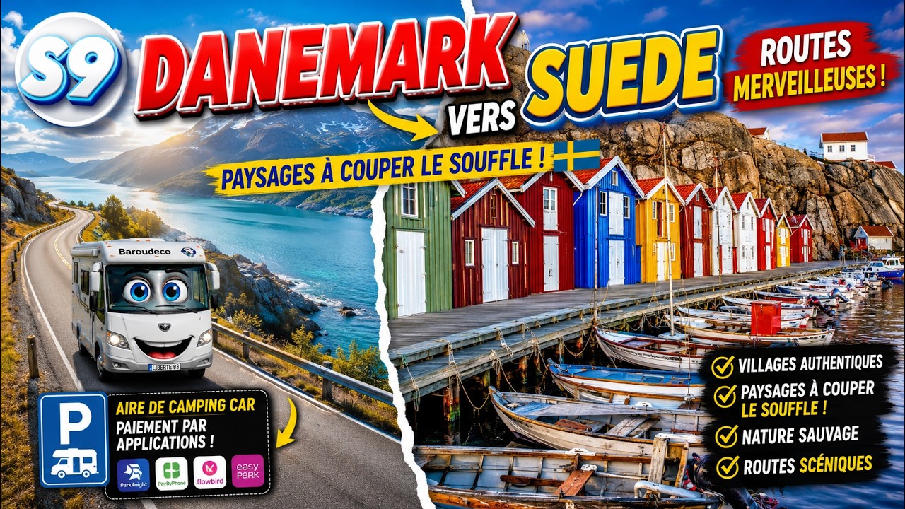 DANEMARK vers SUEDE : nous montons toujours :) #campingcar #vanlife #scandinavia