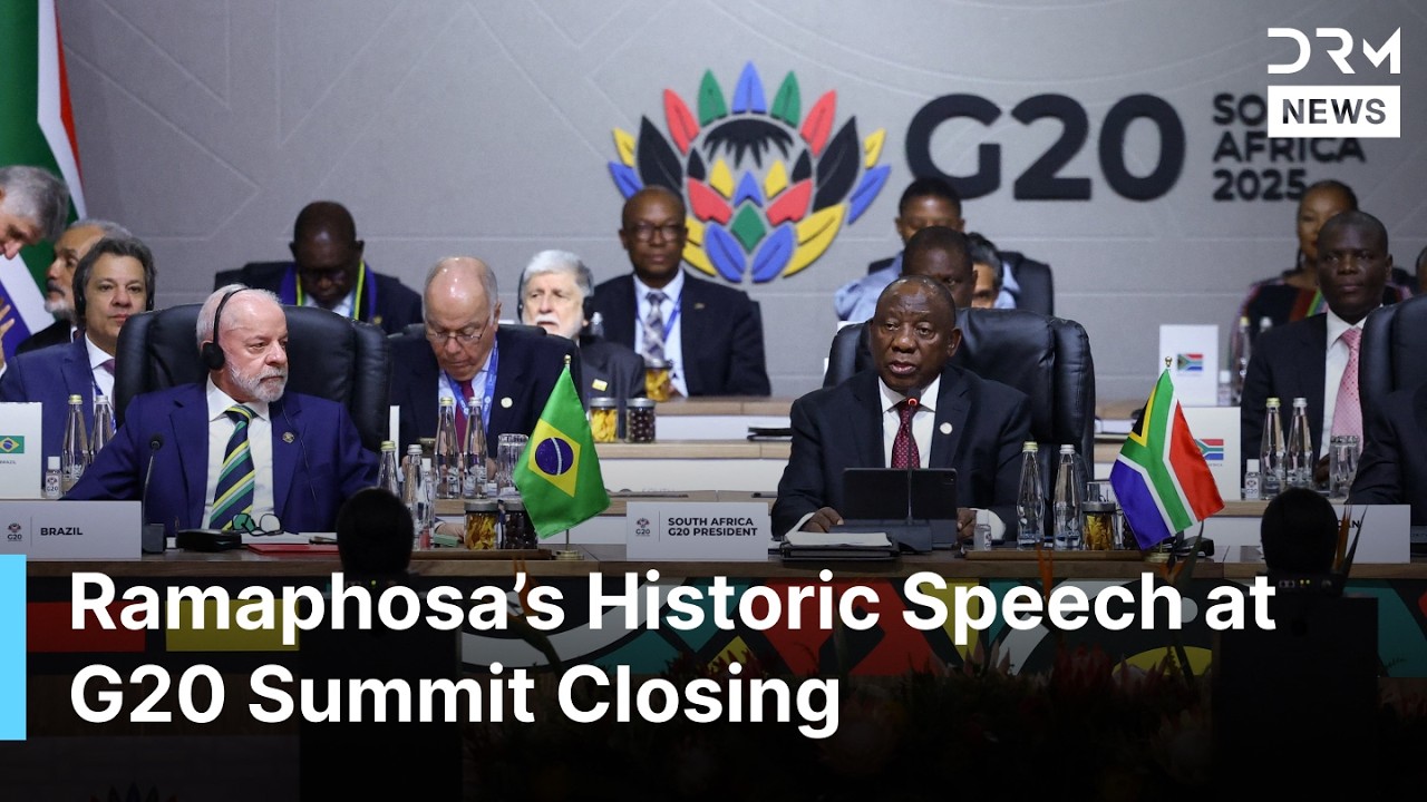 CLOSING SPEECH: President Ramaphosa's Historic Remarks at End of G20 Summit in South Africa | AC1G