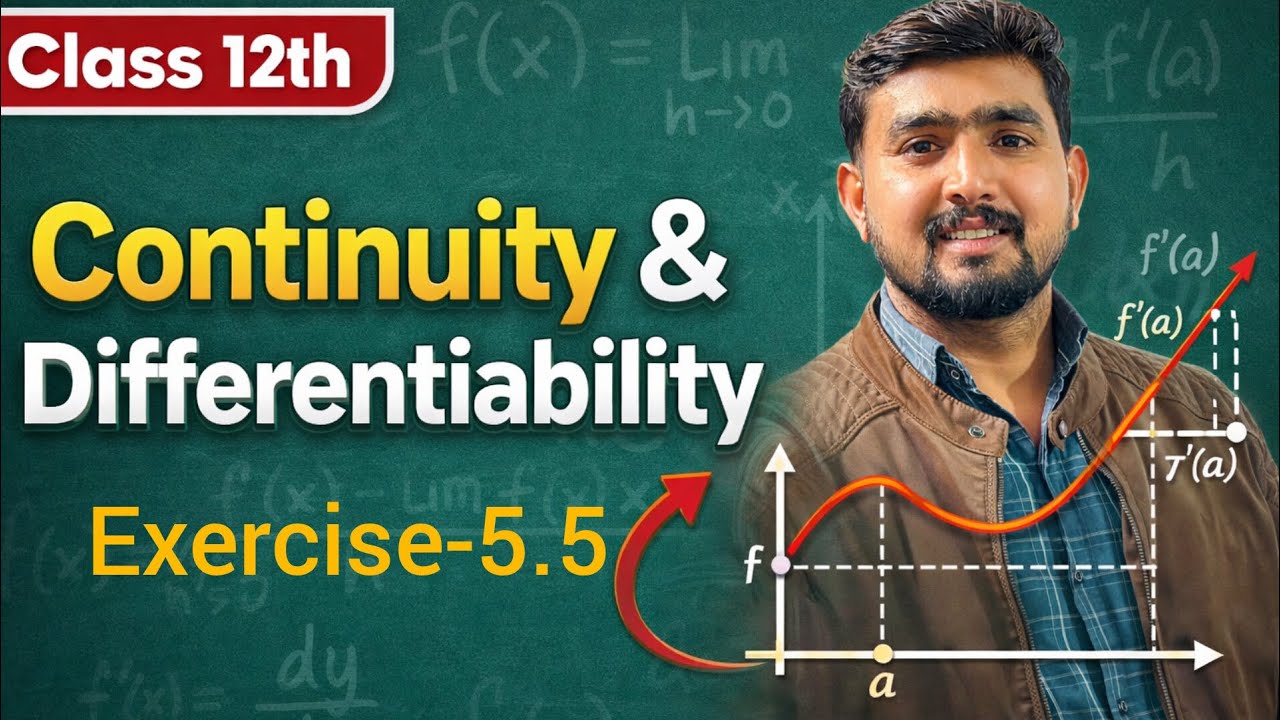 Class 12 continuity & differentiability 🔥🔥exercise 5.5 #ncert | Akram sir |