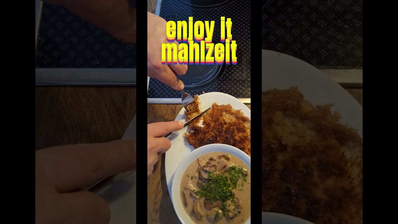 Knuspriges Jägerschnitzel – Crispy German Schnitzel with Mushroom Sauce