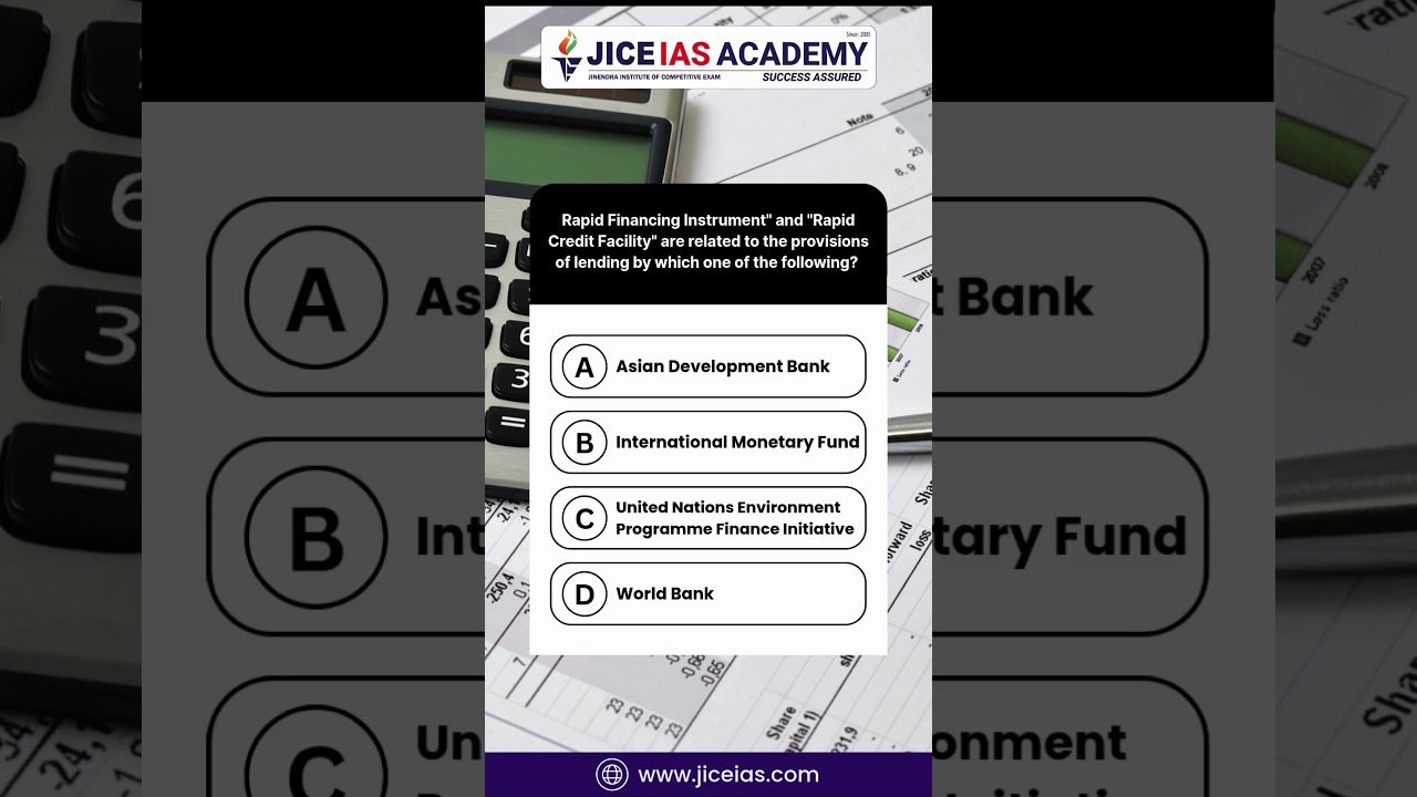 Who Provides Rapid Financing & Credit in Global Crises? | UPSC MCQ Explained