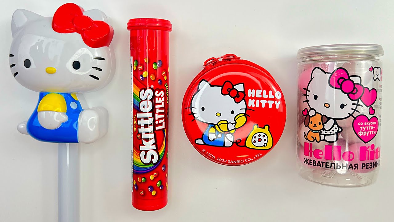 Hallo Kitty sweet candy ASMR | XXL LollipopUnpacking | Cute satisfying video | Candy tapping