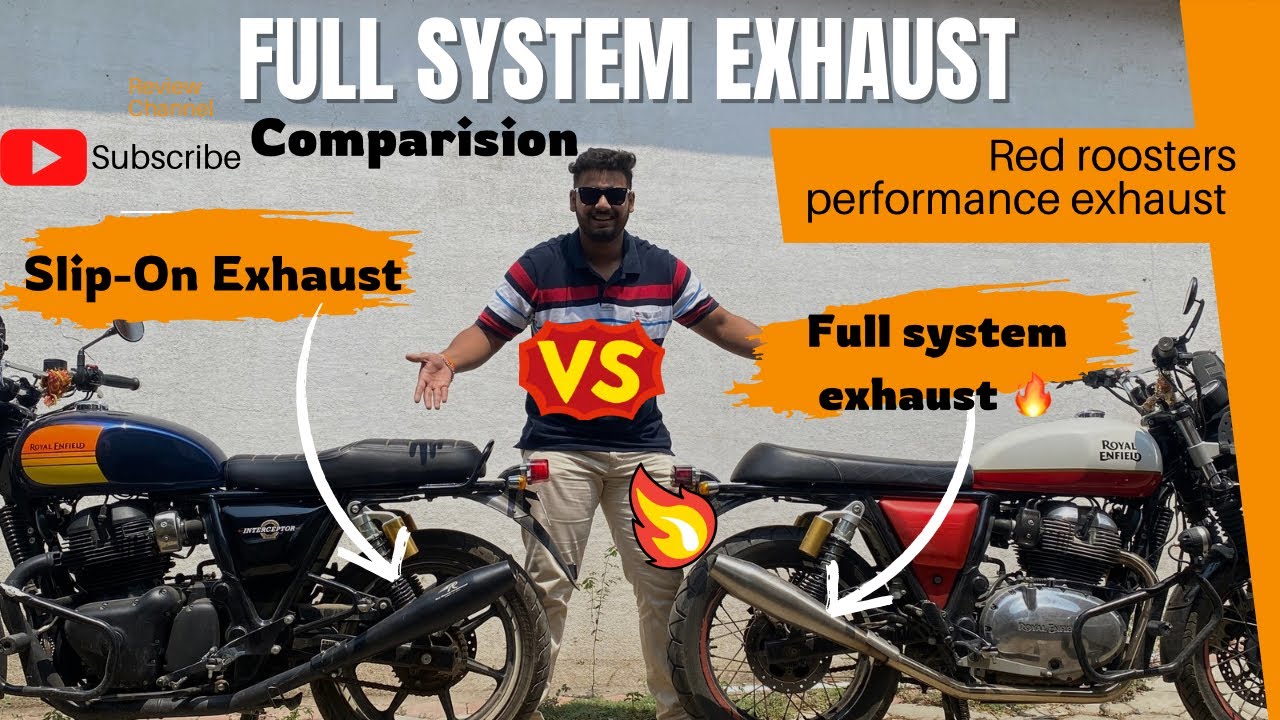 Full system exhaust vs slip-on exhaust | red roosters performance exhaust | exhaust for interceptor