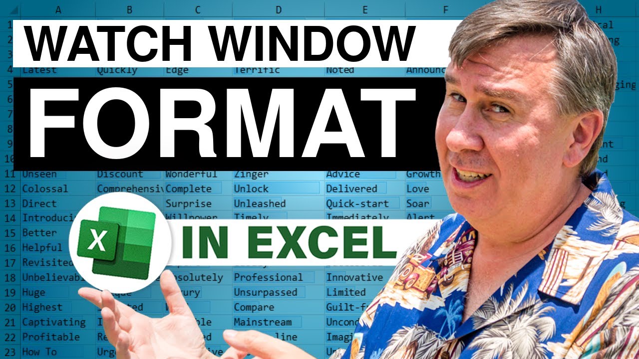 Excel - Changing the Number Format in the Excel Watch Window - Episode 864