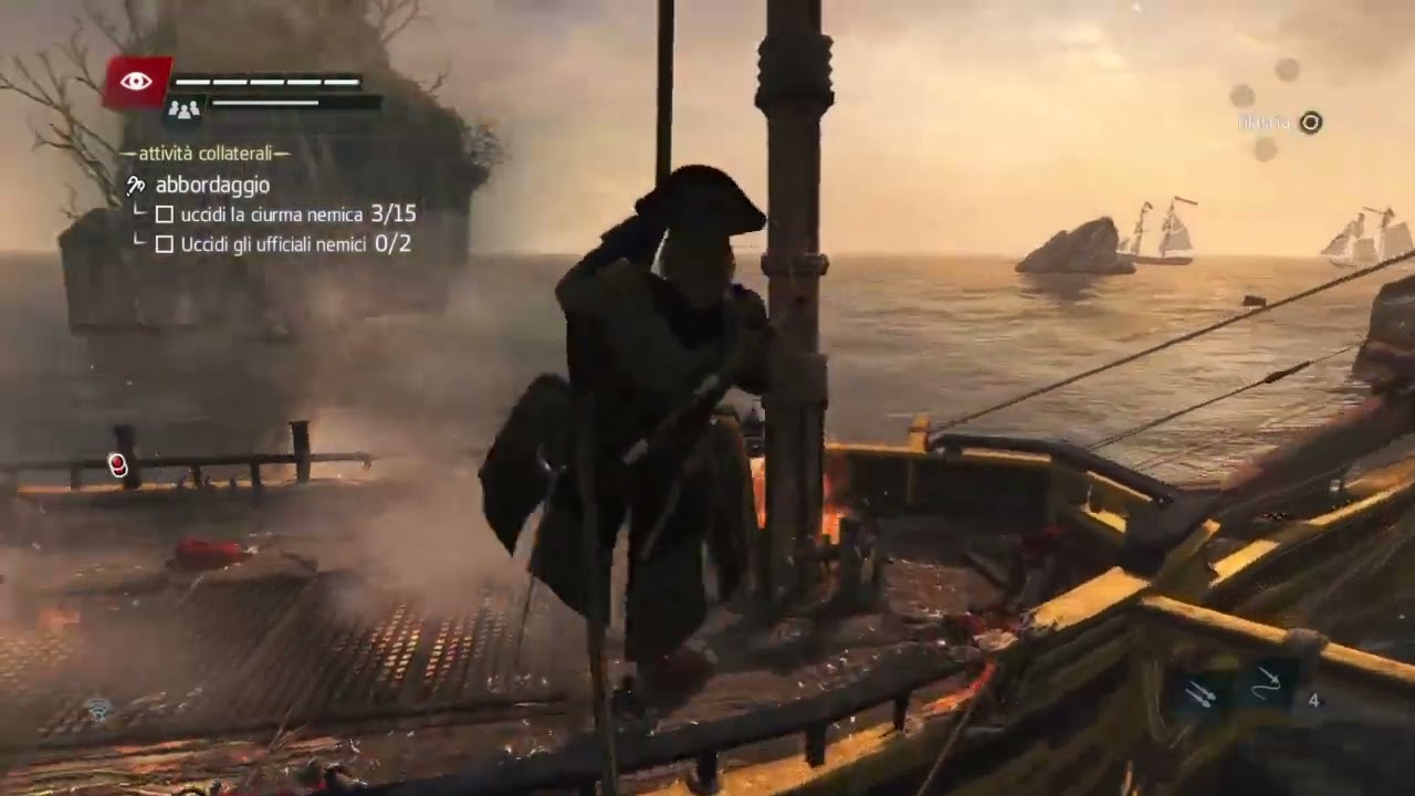 Assassin's Creed® IV Black Flag -🏆Scimmia - Dal minuto 2 - Esegui 5 assassini in volo da una corda