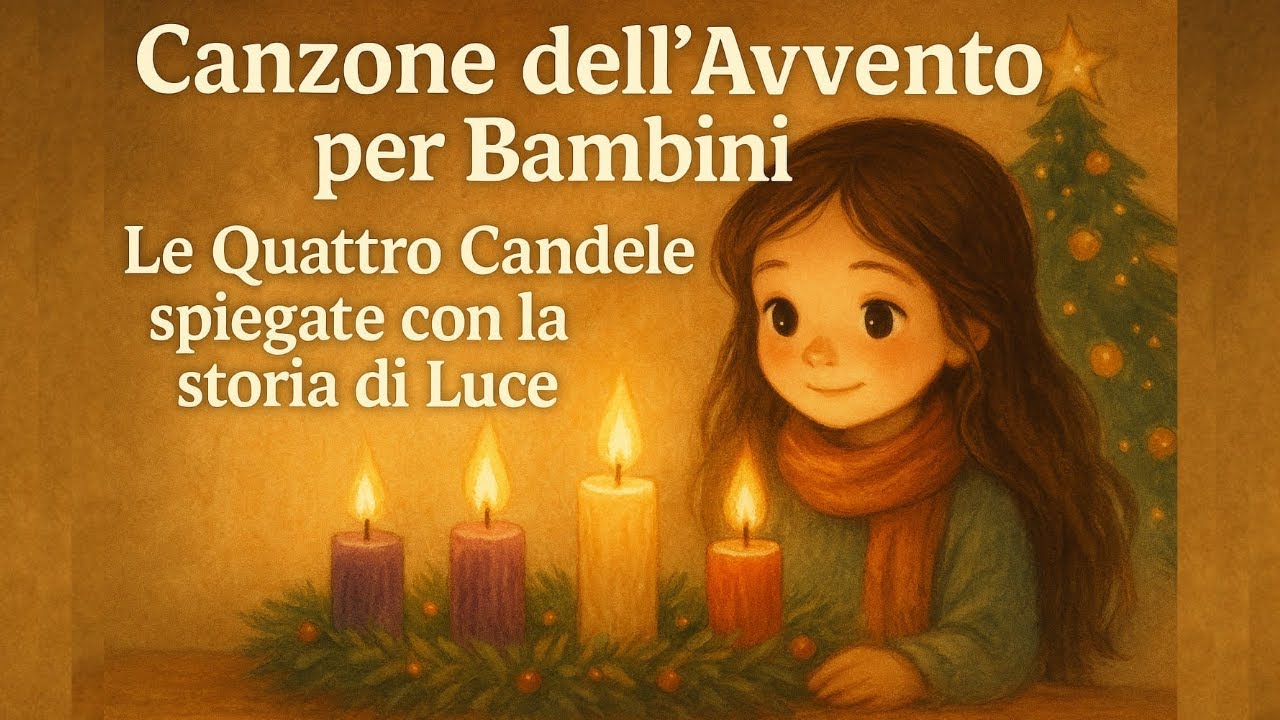 Canzone dell&rsquo;Avvento per Bambini &ndash; Le Quattro Candele spiegate con la storia di Luce