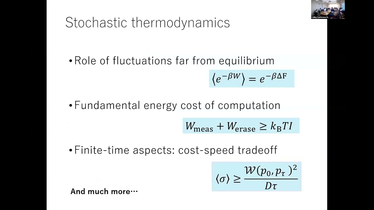 An introduction to stochastic thermodynamics - Takahiro Sagawa / NEST