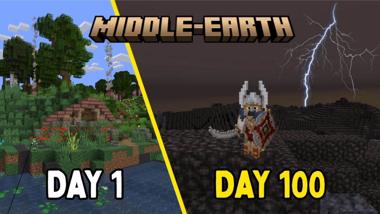 I Survived 100 Days in Minecraft Middle-Earth