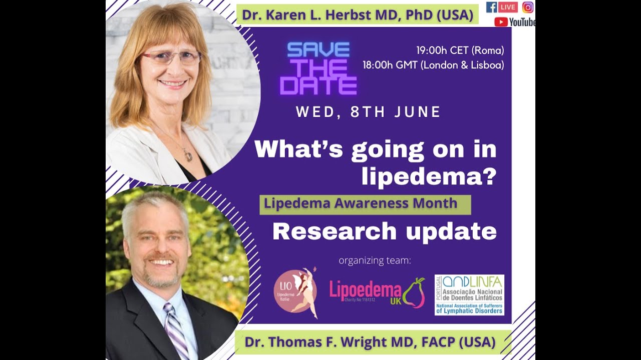 What's going on in lipedema? Research updates. Dr. Herbst. Dr. Wright. Lipedema Awareness Month ENG