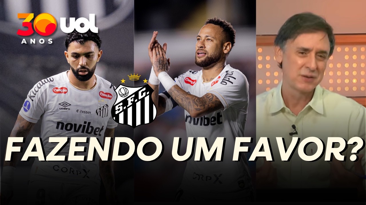 NEYMAR E GABIGOL PARECEM ESTAR FAZENDO UM FAVOR AO SANTOS! TIRONI CRITICA REA&Ccedil;&Atilde;O DA DUPLA SANTISTA