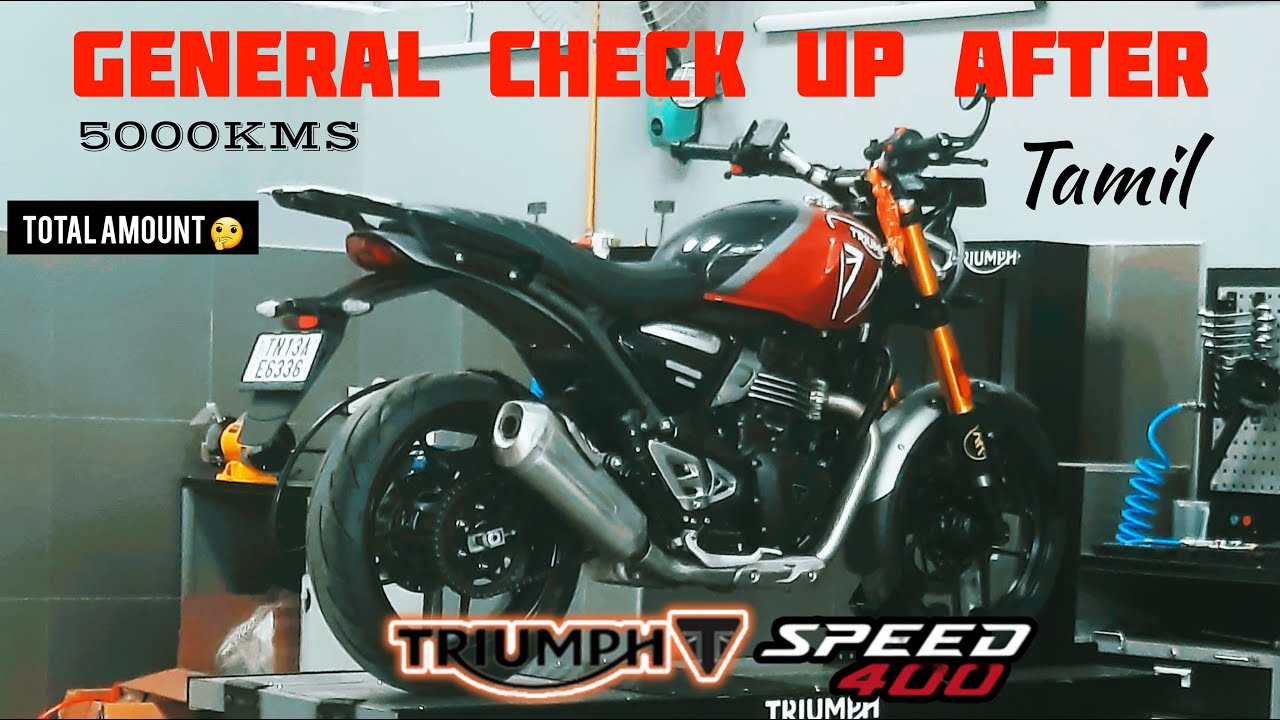 Triumph Speed 400 General Check up after 5000kms... New Service Centre in Mugappair #triumph #gopro