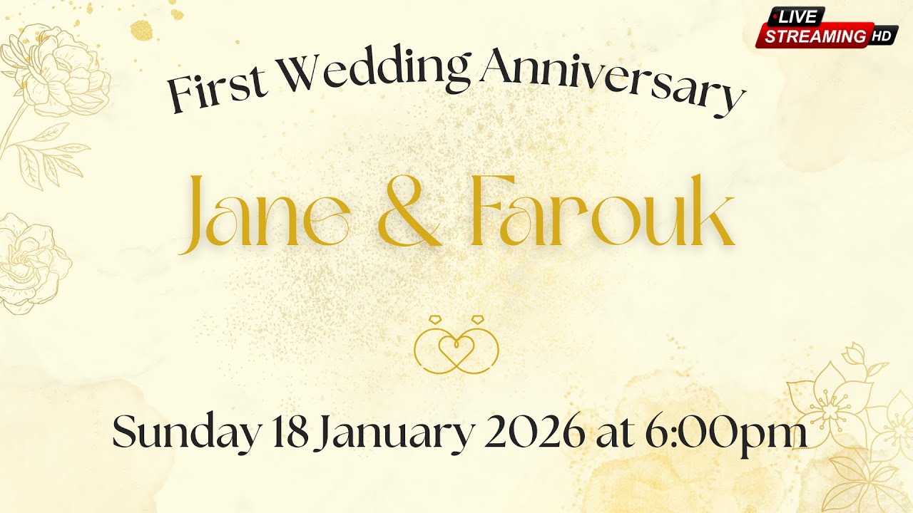 First Wedding Anniversary Jane & Farouk