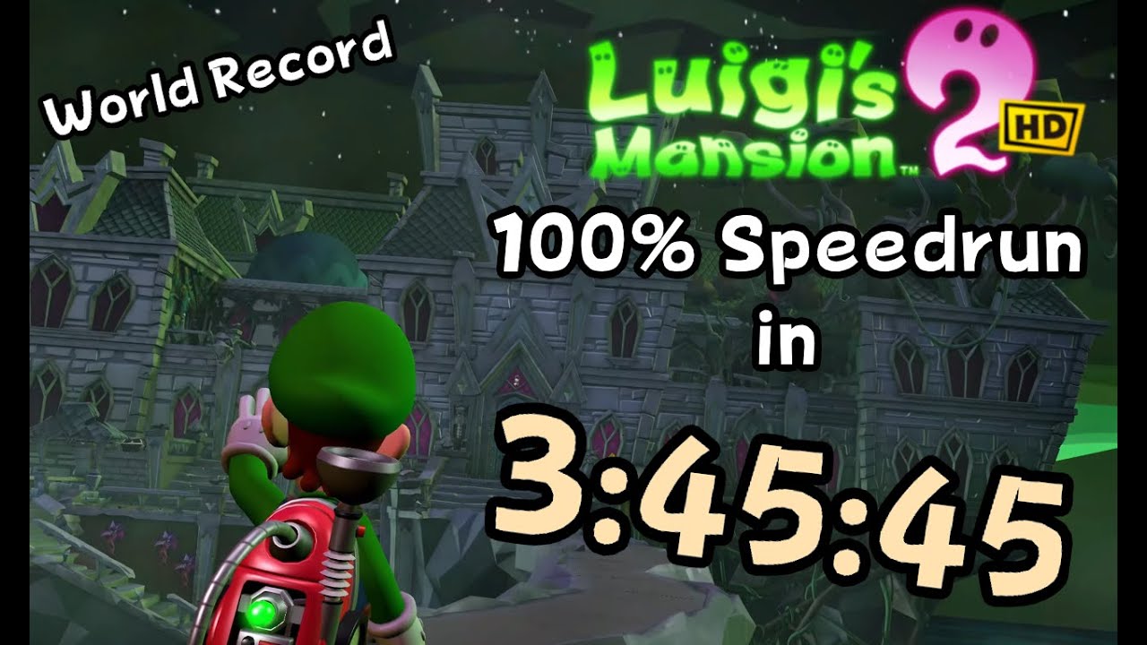 (Former World Record) Luigi's Mansion 2 HD 100% Speedrun in 3:45:45
