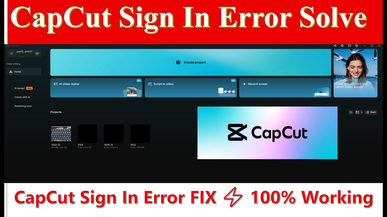 PC CapCut Sign Error Solve | CapCut Login Problem Fix | CapCut PC  Error 2025  #CapCutPCErrorSolve