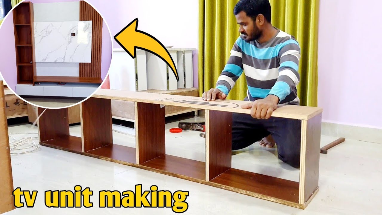 How To Make tv unit | टीवी यूनिट कैसे बनाएं | tv_unit making full prosec | tv unit design