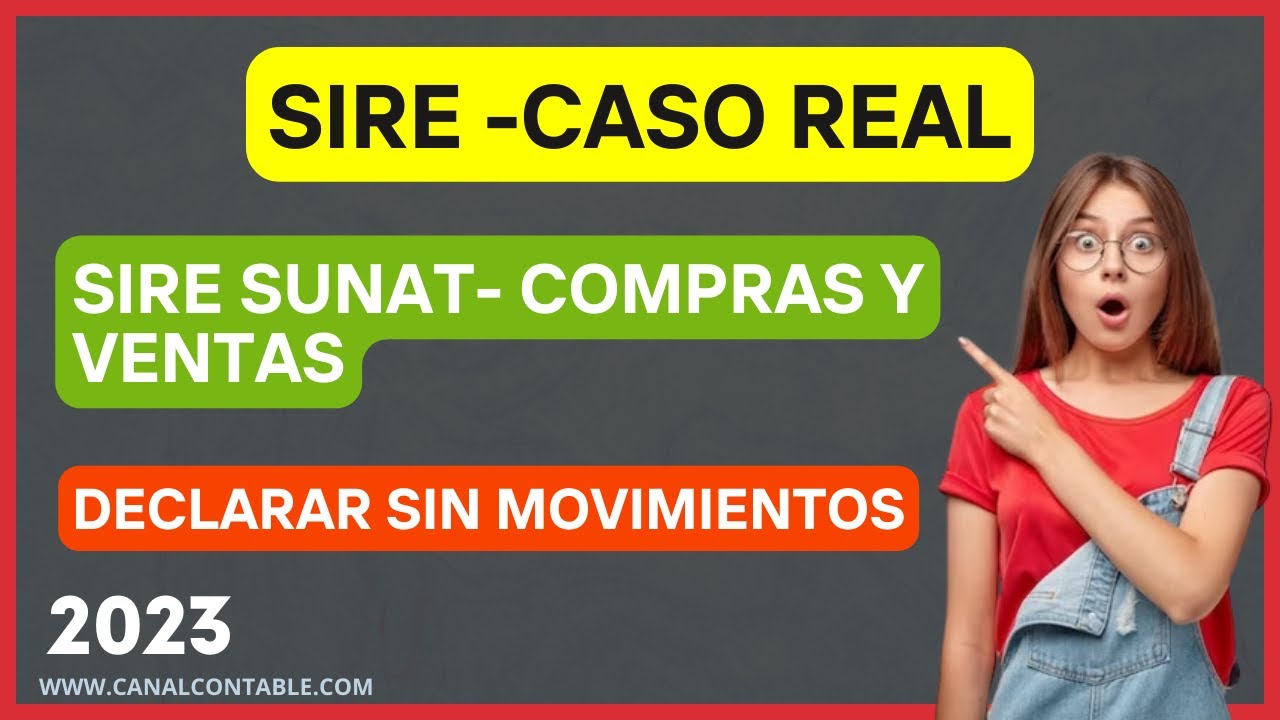 🔴SIRE - SUNAT OCTUBRE 2023 COMO declarar  - Registro de COMPRAS Y VENTAS Operaciones SIN MOVIMIENTOS