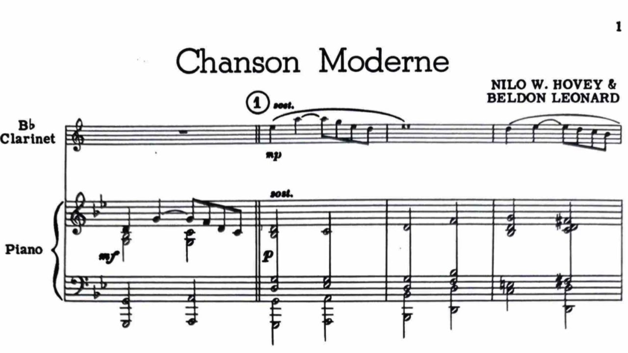 Chanson Moderne by Hovey and Leonard (Piano Accompaniment)