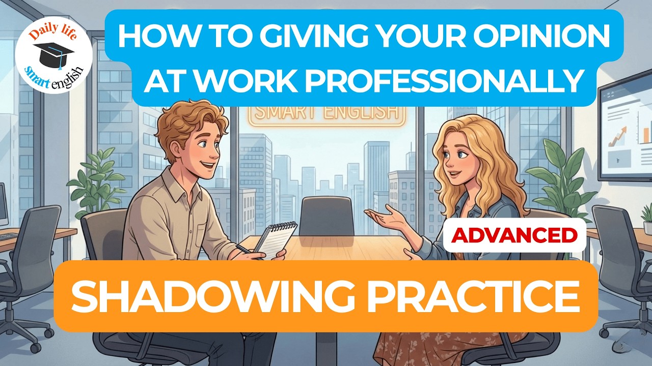 Easy English Conversation to Give Your Opinion in a Meeting - Daily Life Smart English