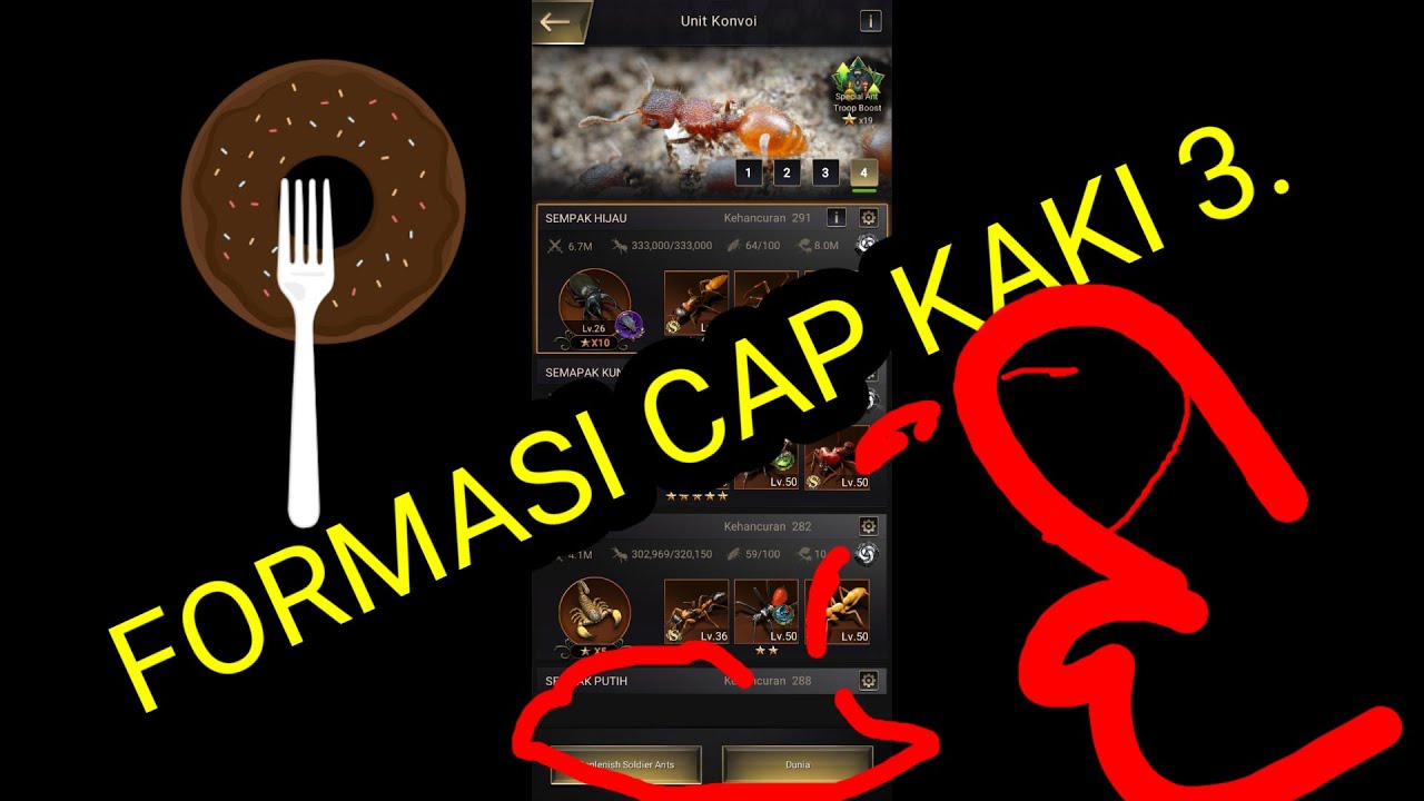 Susunan Formasi untuk game semut,#formasigamesemut#duniagaming21#formasihsemutshuter#carier#guardian