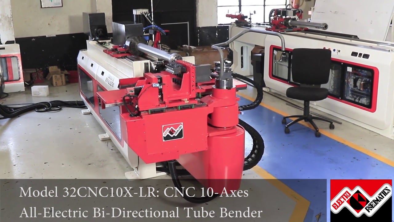 Model 32CNC10X-LR: CNC 10-Axes All-Electric Bi-Directional Tube Bender