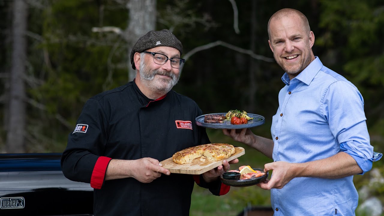 3 rätters på grillen - Grillmästaren lär upp mig