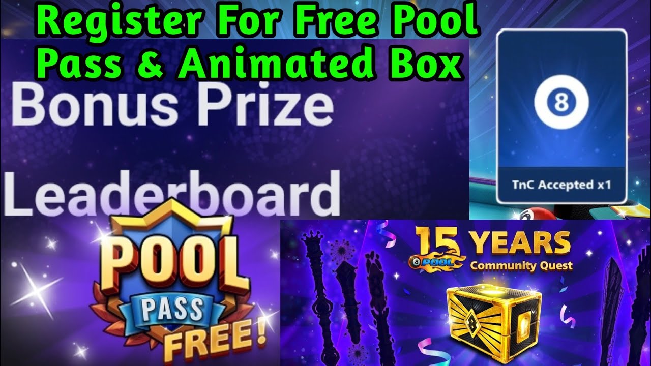 How to Get FREE Pool Pass + Animated Box Rewards in 8 Ball Pool #8ballpool #8poolweaver 