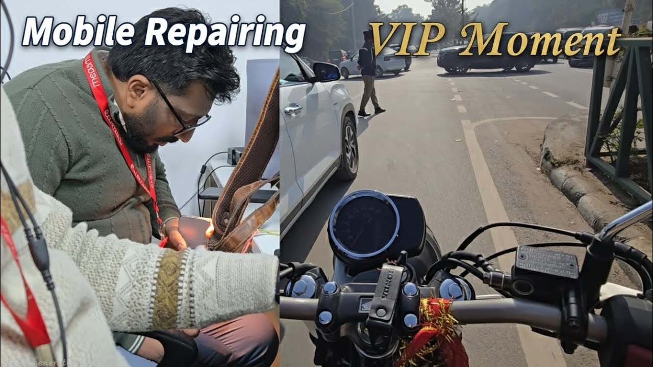 Office m kraya mobile repair 😳 raste m vip moment 😎