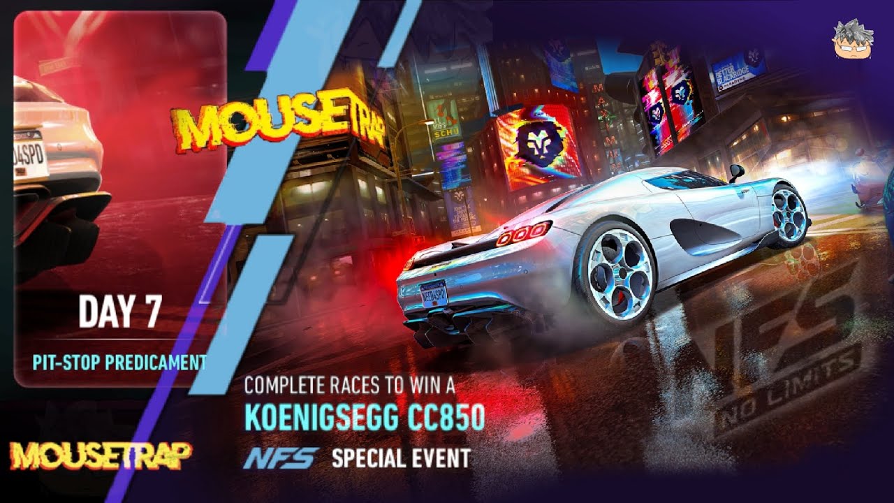 Mousetrap – Day 7 PIT-STOP PREDICAMENT | 2023 Koenigsegg CC850 | NFS No Limits