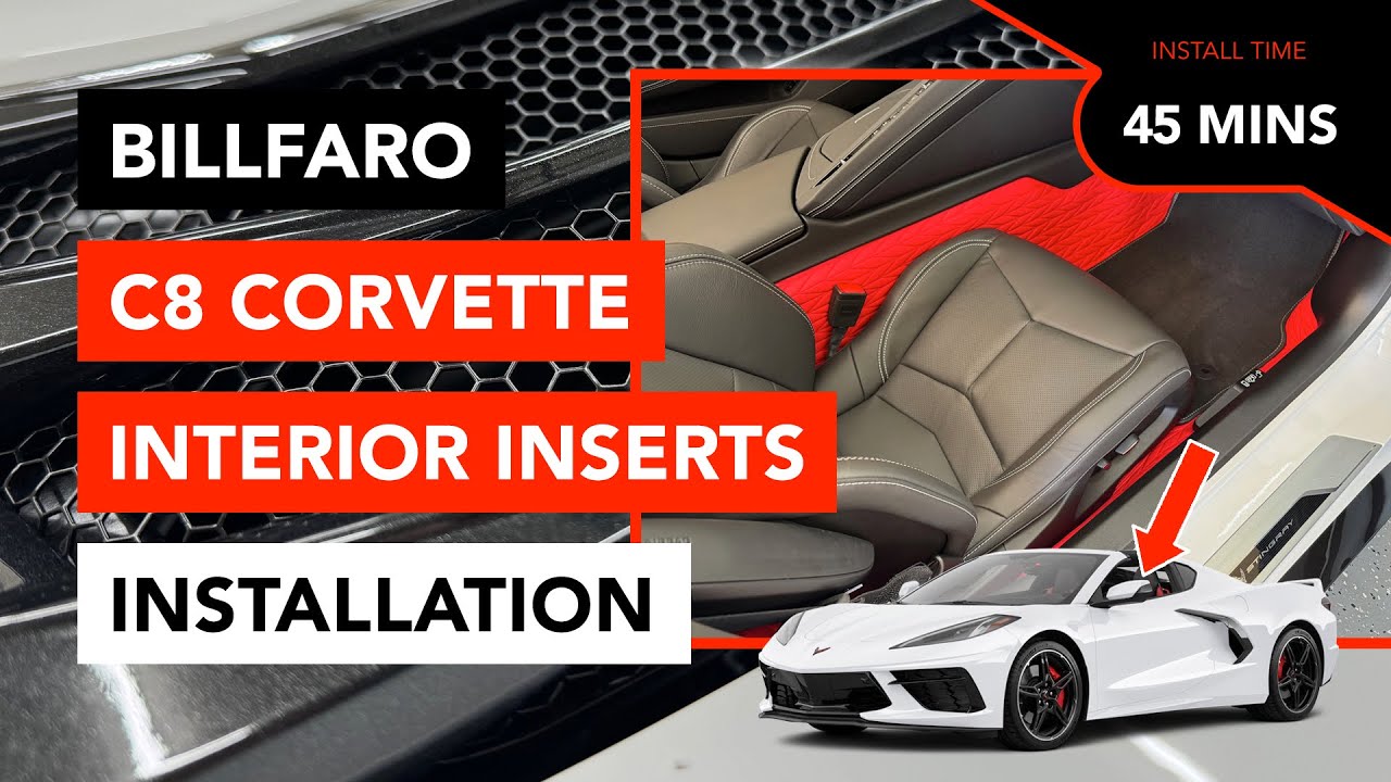 How to Install Red Interior Liners and Floor Mats by BILLFARO - C8 Corvette Coupe & Convertible