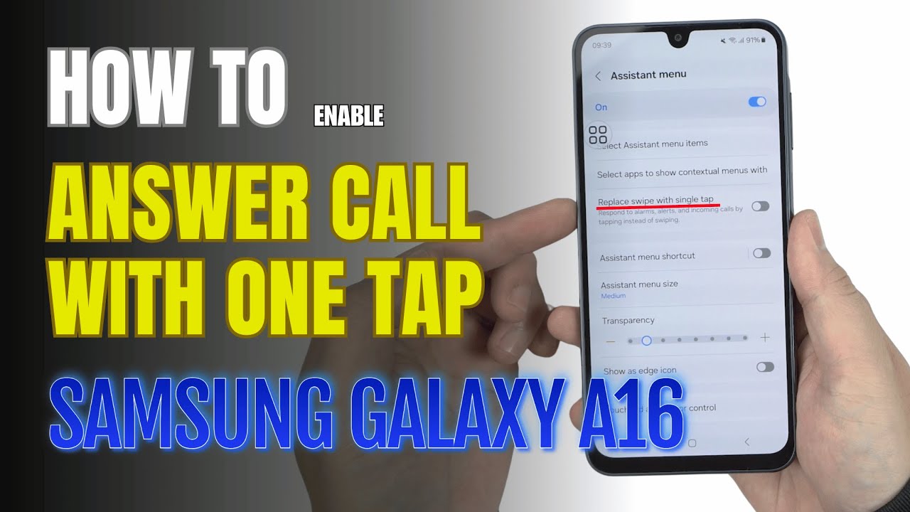 How to Answering Calls with One Tap on Samsung Galaxy A16