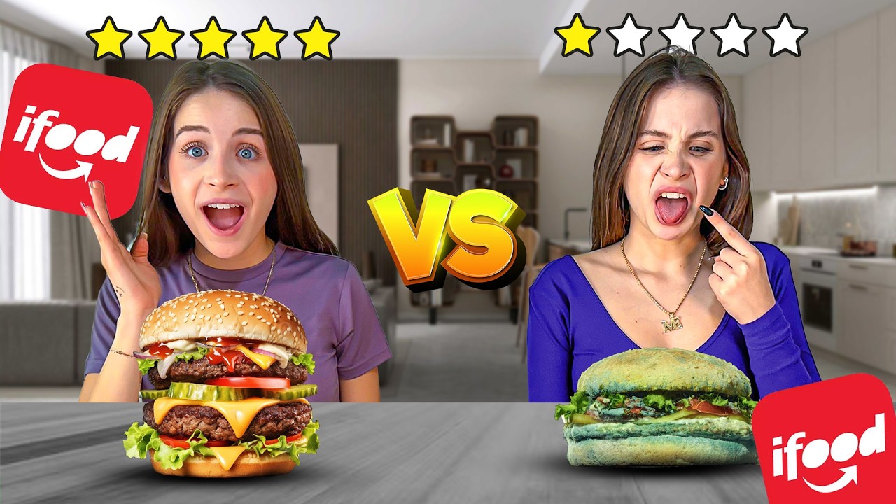 COMPARANDO O LANCHE DE PIOR VS MELHOR AVALIAÇÃO DO IFOOD! 🍔