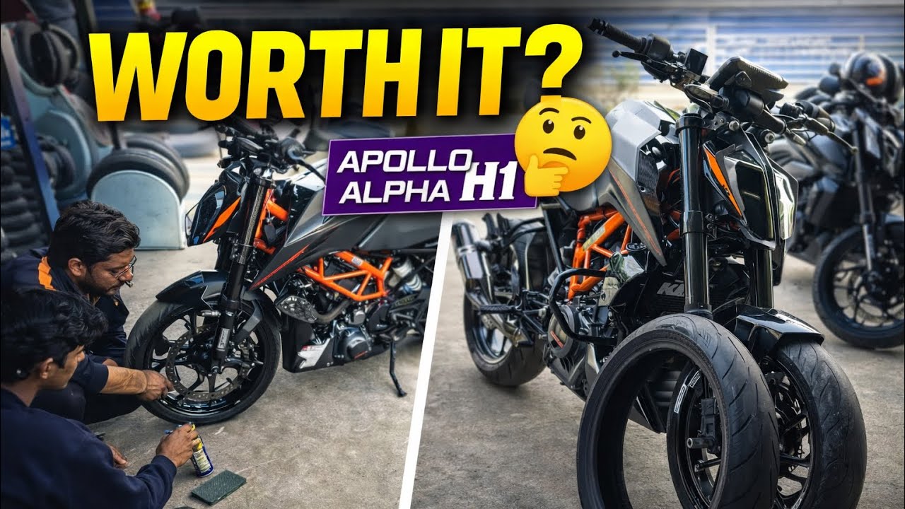 Apollo Alpha H1 Tyres Install On KTM Duke 390 & Dominar 400 - Are They Worth It ?🤯