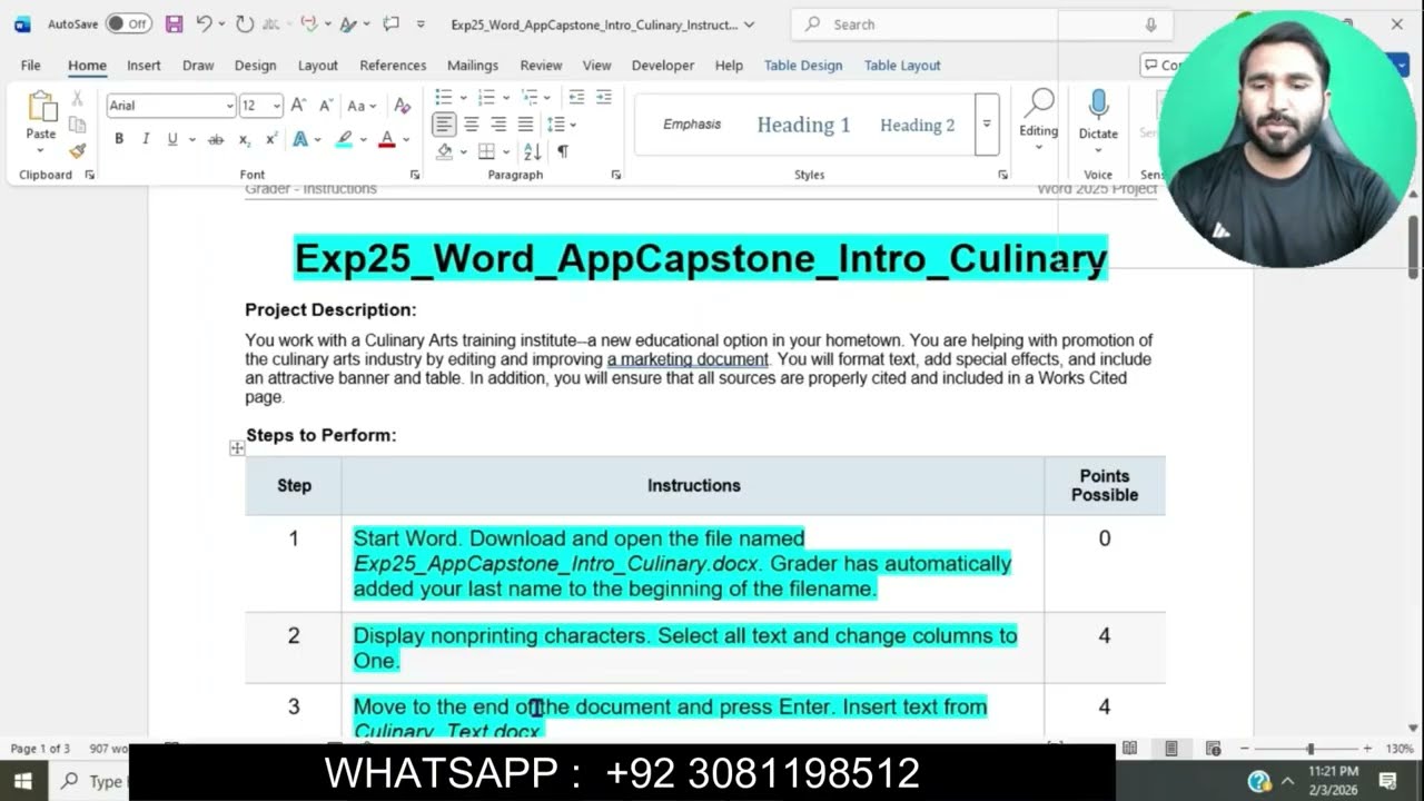 Exp25_Word_AppCapstone_Intro - Кулинария | Exp22 Word AppCapstone Intro Кулинария | Word AppCapstone