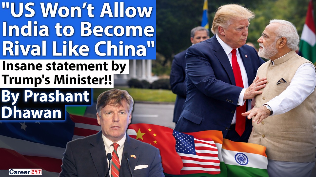 USA WILL NOT ALLOW INDIA TO BECOME A RIVAL | Shocking Statement by Trump Official
