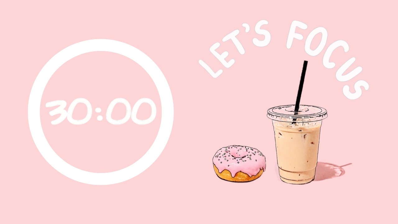 Cozy Pomodoro 7x30min (4hr) | Lofi Chill Beats | ADHD focus + white noise