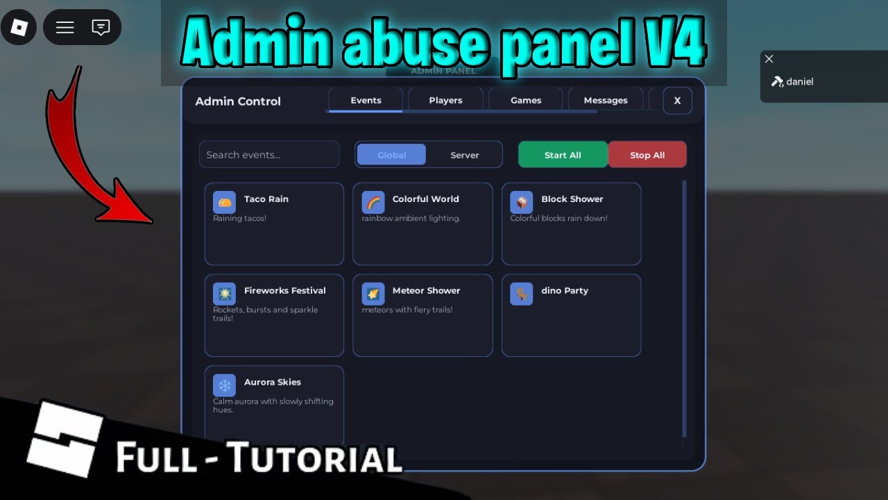 как создать панель администратора V4 | Руководство по Roblox Studio