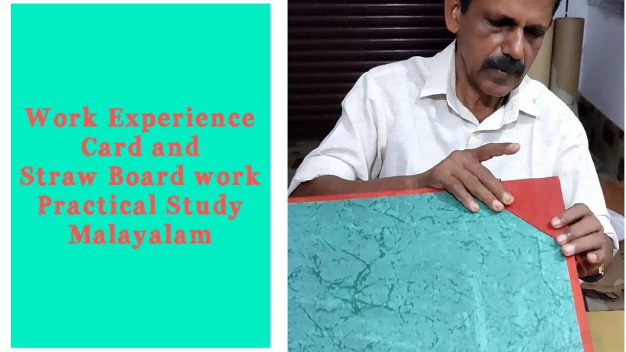 Work Experience - Card and Straw Board work - Practical Study - Malayalam