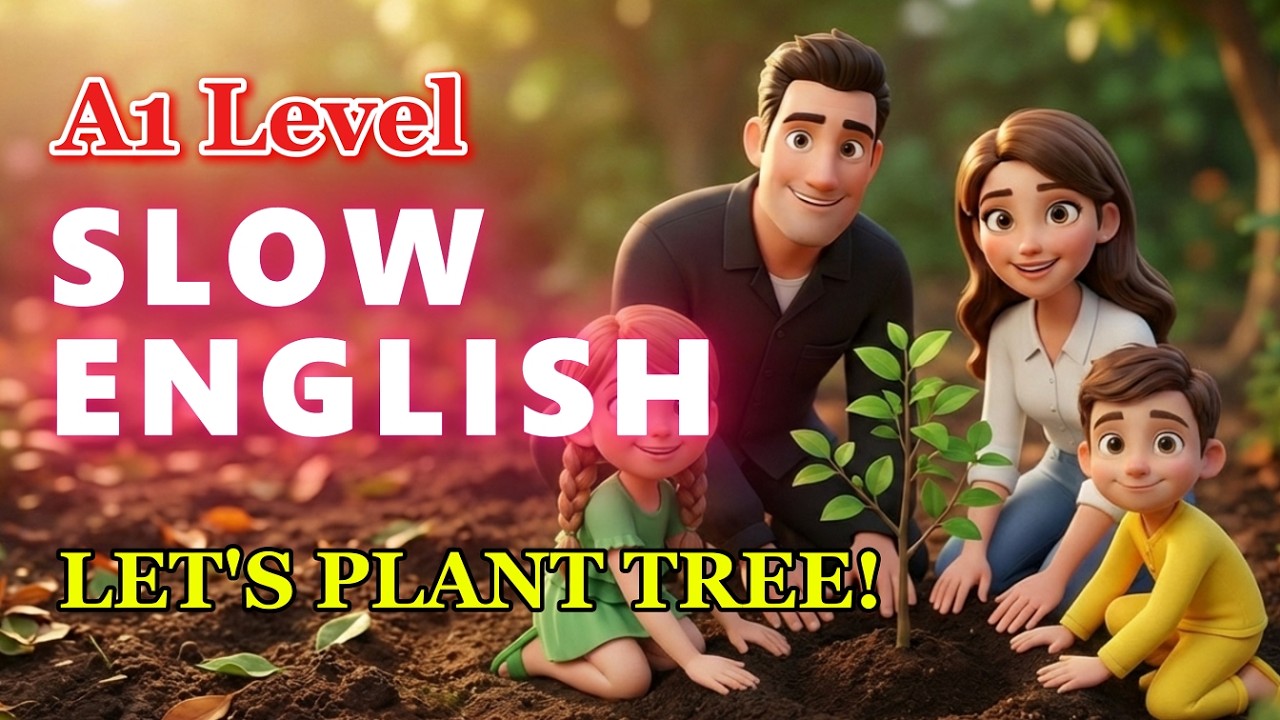 Planting a Tree with My Family | Easy English Listening Practice (A1 Level)