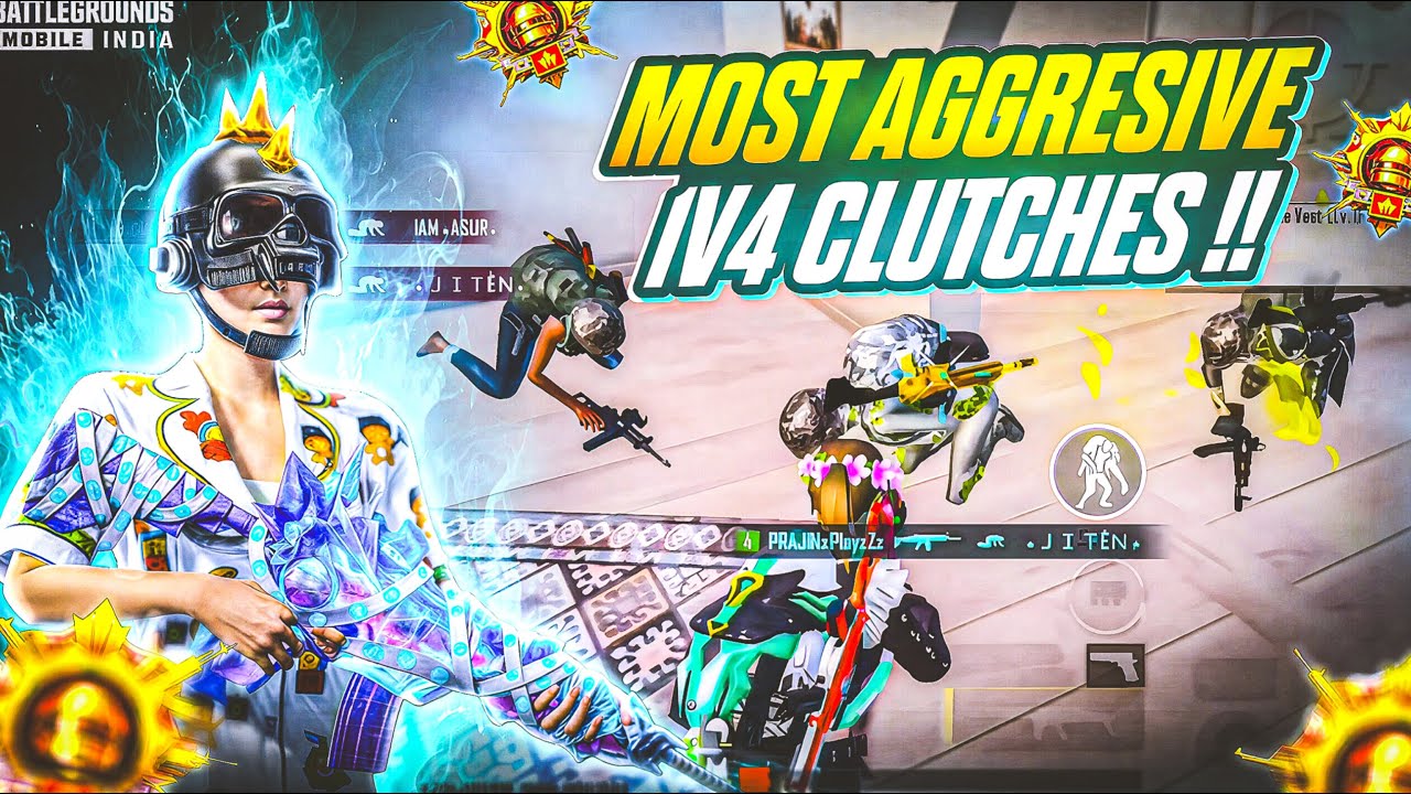 Most Aggressive Solo Vs Squad Clutches In Ace Dominator Lobby 🔥 | BGMI