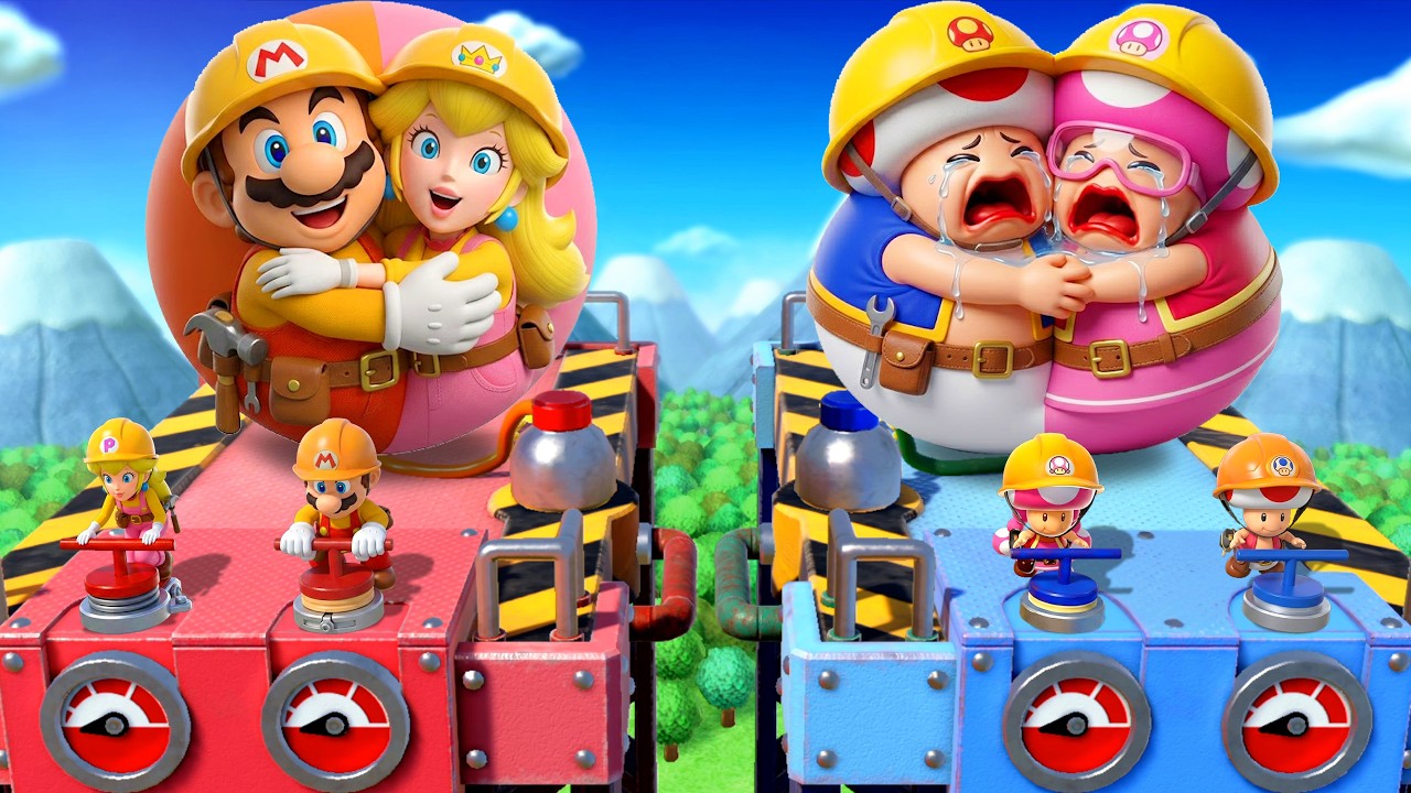 【マリオパーティ スイッチ】マリオ＆ピーチの完璧な連携！？キノピオ＆キノピコと大乱闘！【2vs2 協力プレイ】4K UHD (2160P)