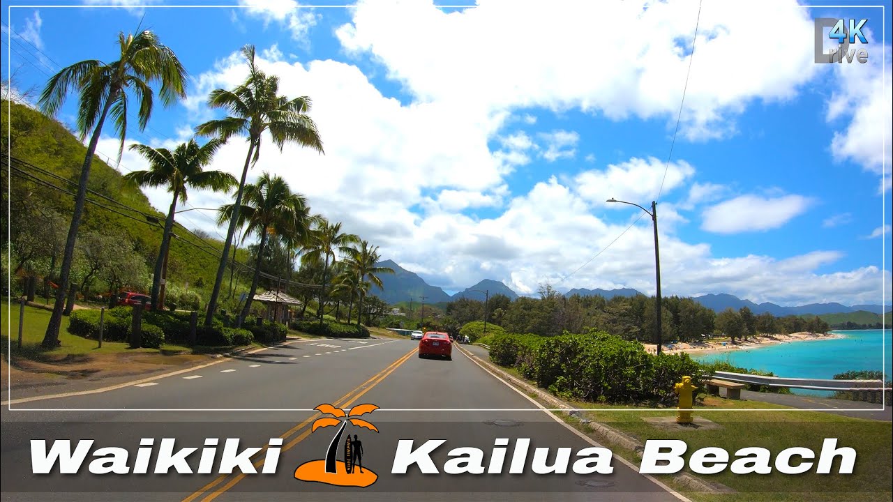 Waikiki to Kailua | Kailua Beach | Lanikai Beach 🌴 Hawaii 4K Driving